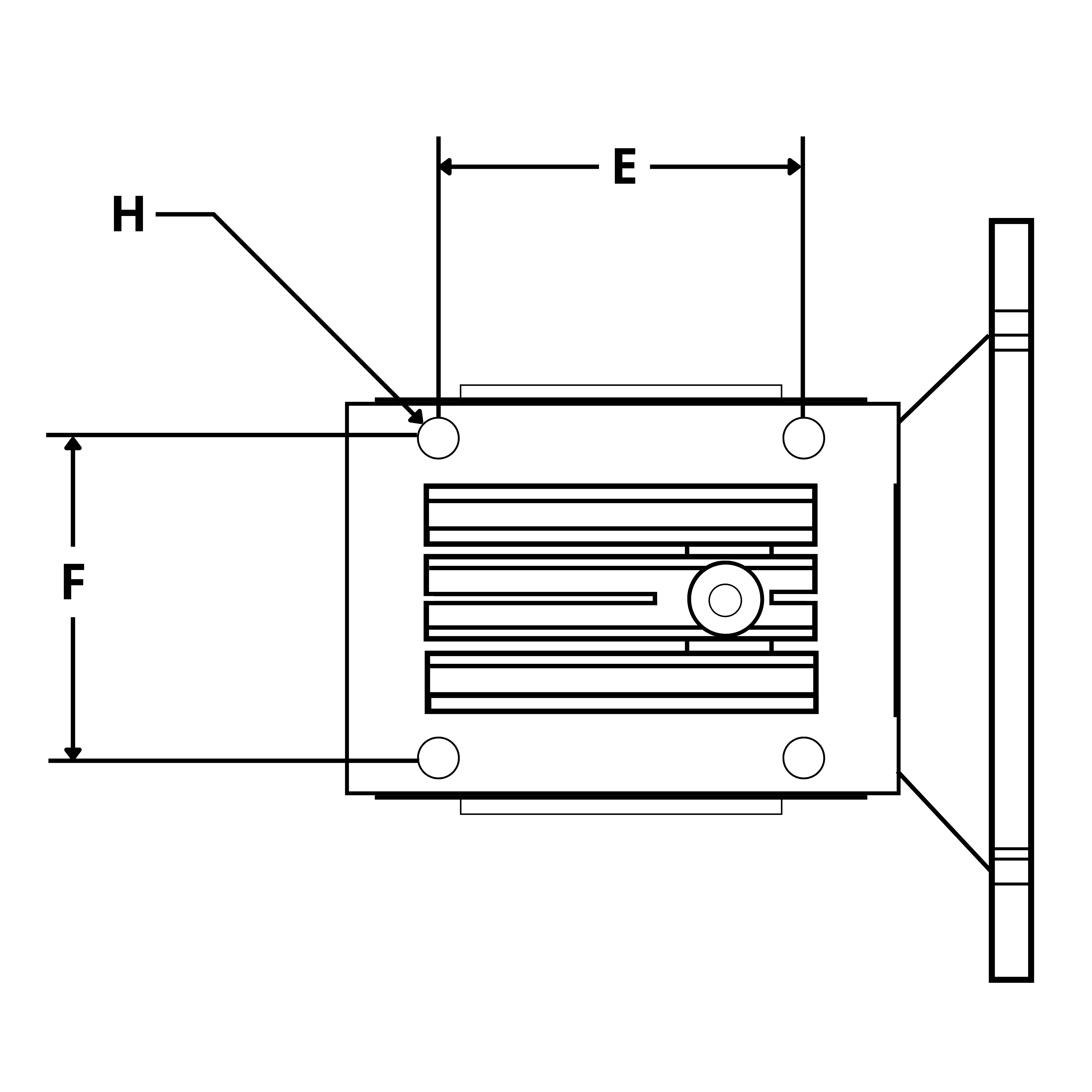 BMQ Input Flange Top View