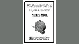 I210, I260, I280 Worm Reducer Service Manual