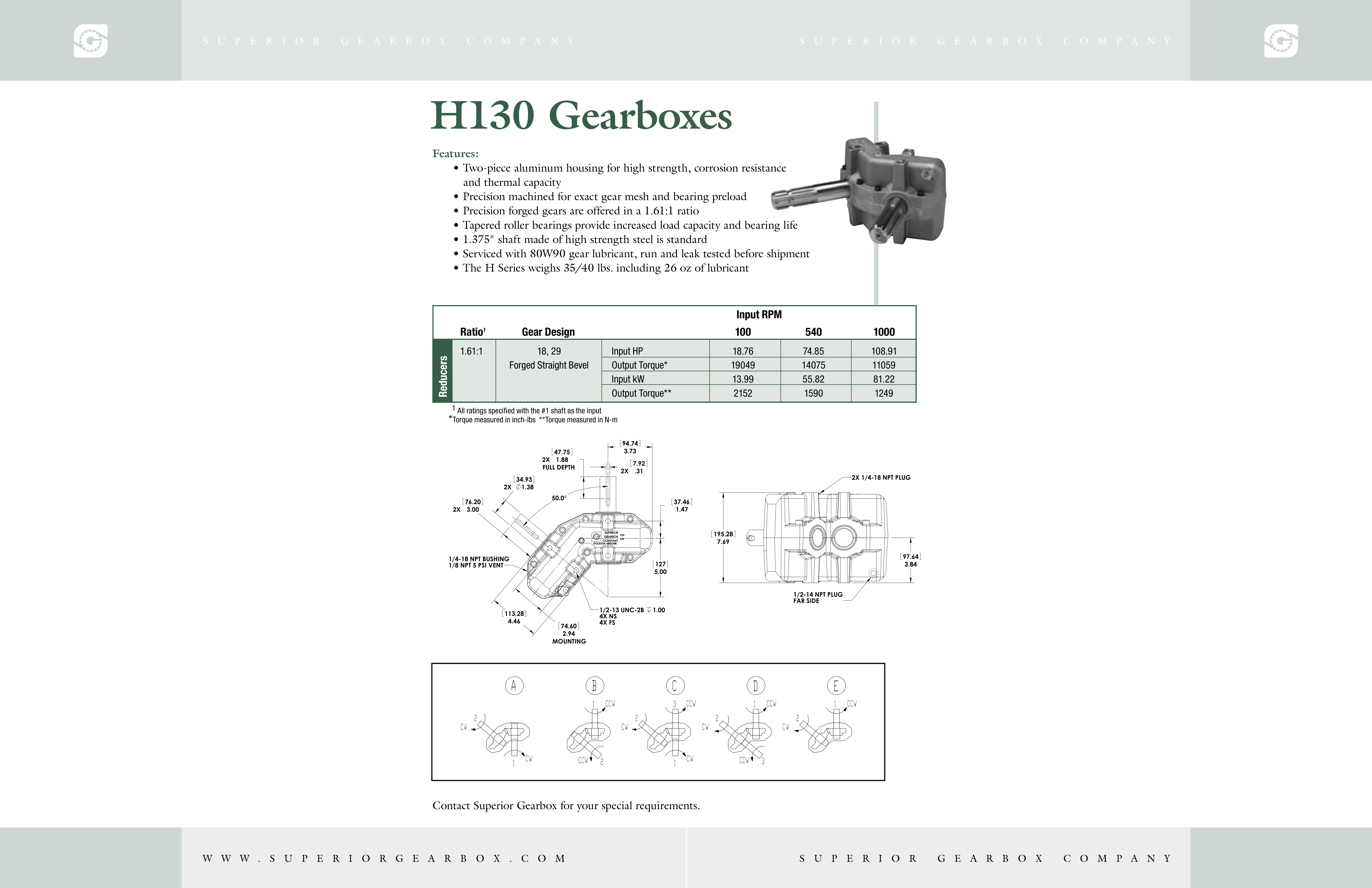 H130 Series Brochure Image