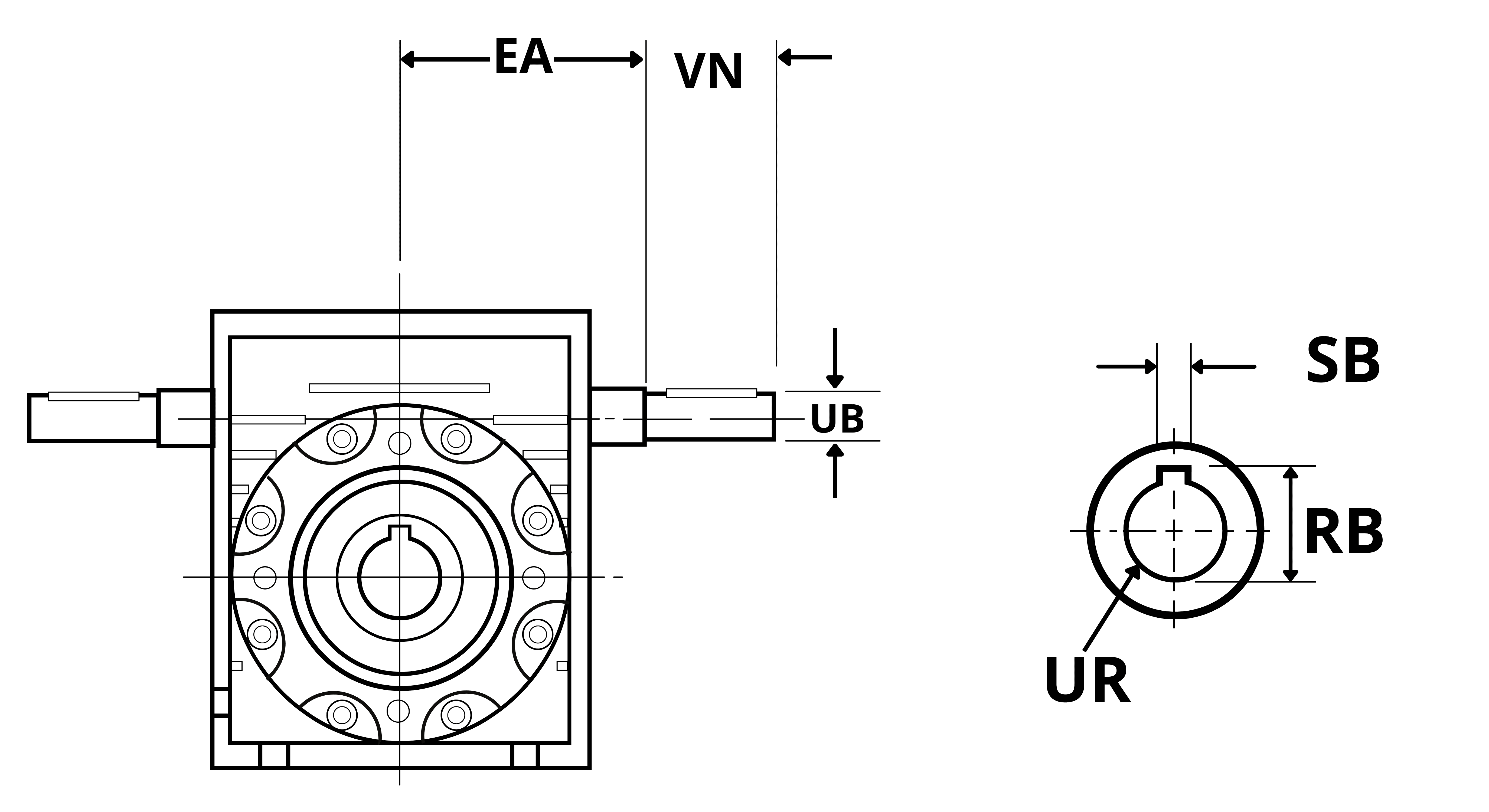B Input Shaft Side View
