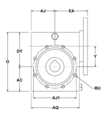 SSMQ Input Flange Side View