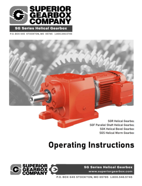 SG Series Manual Cover