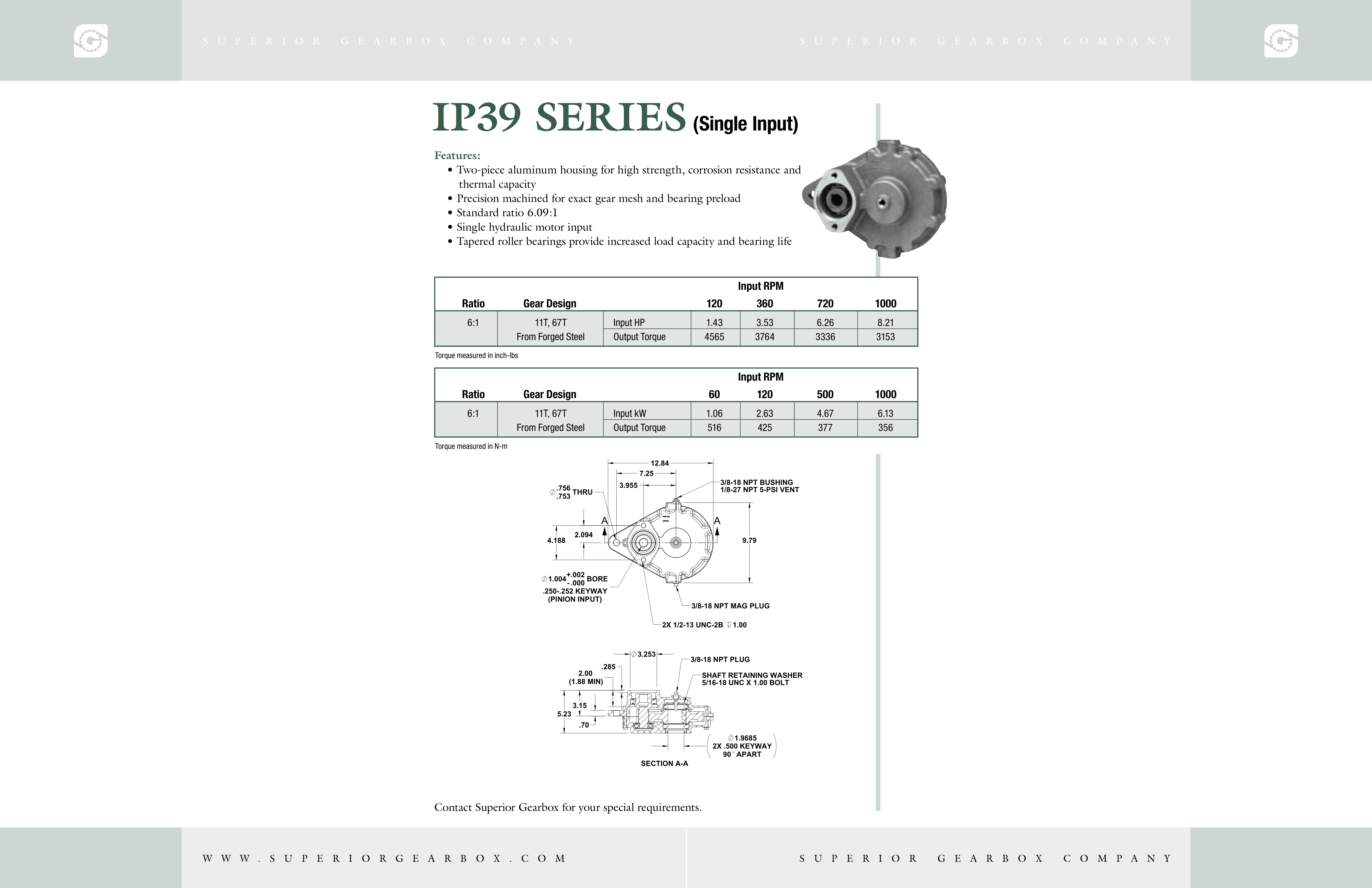 IP39 Single Input Series Brochure Image