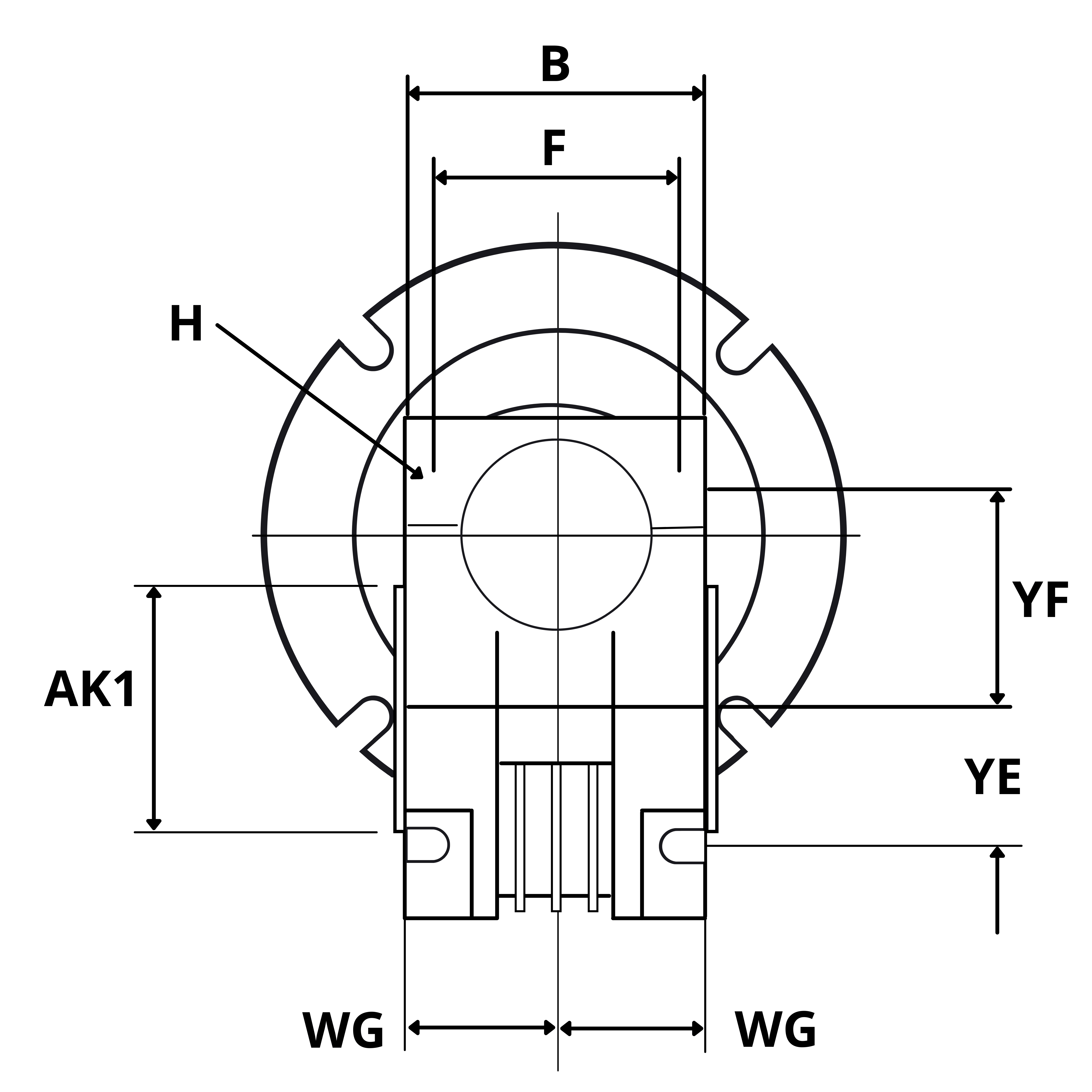 BMQ Input Flange Rear View